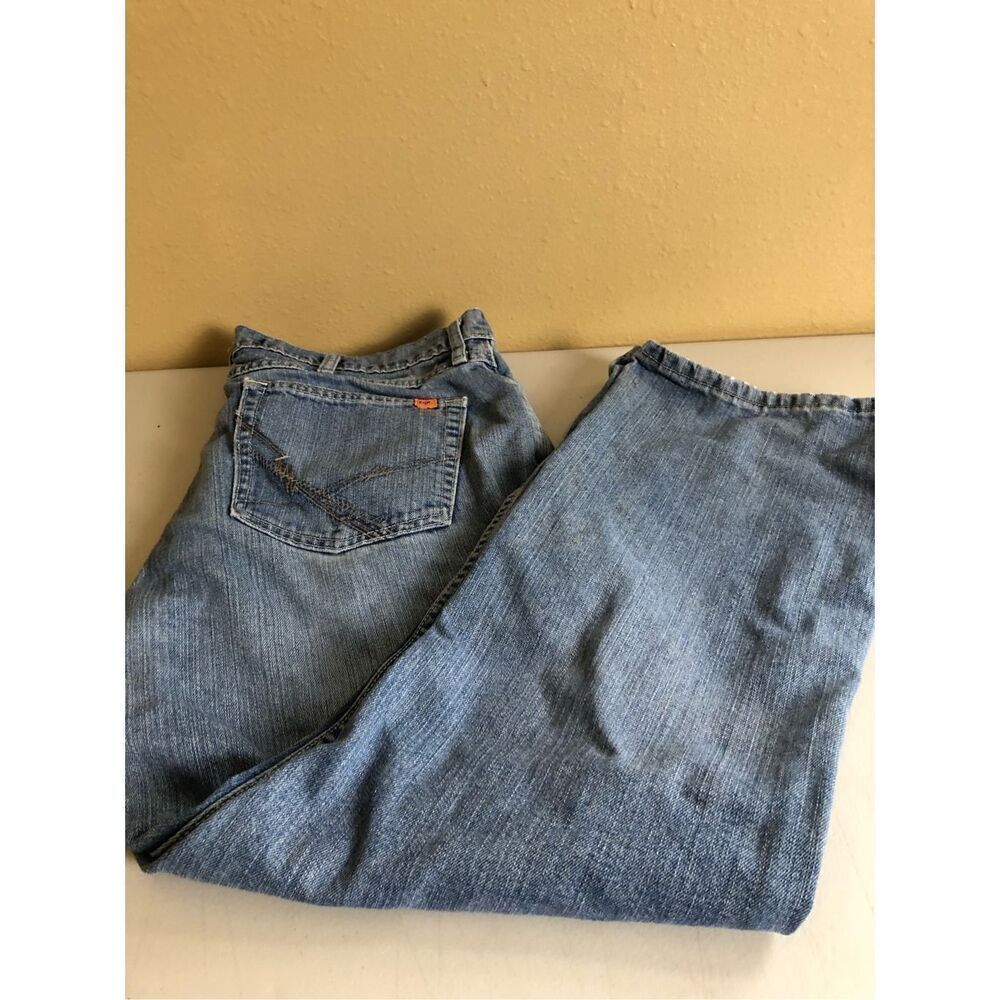Wrangler FR Cool Vantage Men Straight High Rise Blue Denim Jeans 40x29